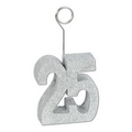 Glittered "25" Photo/ Balloon Holder